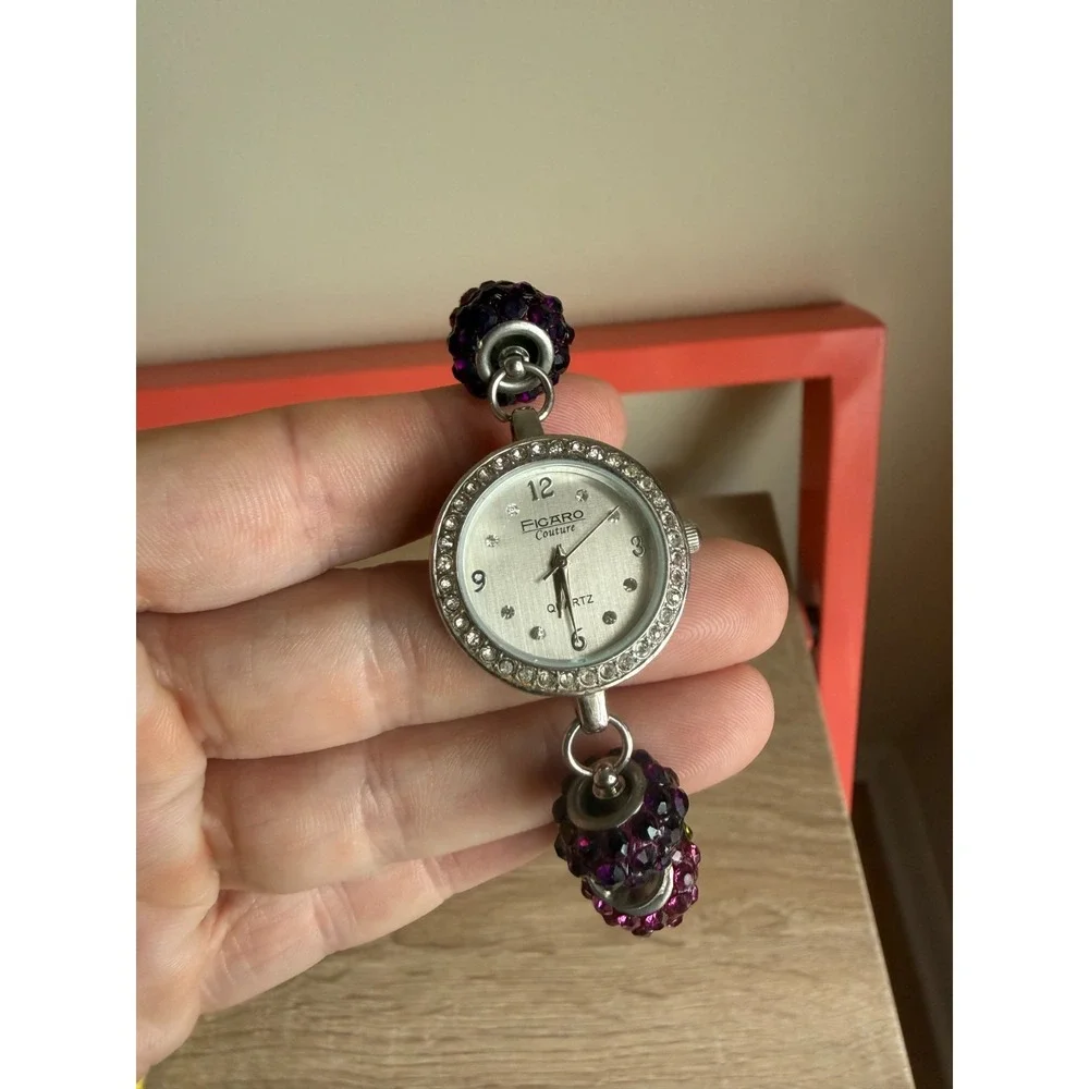 Figaro‎ Couture Rhinestone Watch Women's Needs Battery Multicolored Feminine